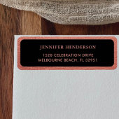 Elegante Chic Rose Gold Rosa Rücksendeadresse