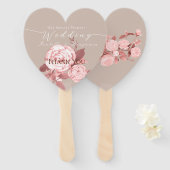 Elegante Chic Rose Hochzeit Fächer (Vorne und Hinten)