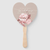 Elegante Chic Rose Hochzeit Fächer (Vorderseite)