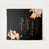 Elegante Chic Rose Hochzeit Wandteppich (Vorderseite (Horizontal))