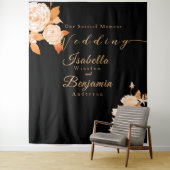 Elegante Chic Rose Hochzeit Wandteppich (Beispiel)