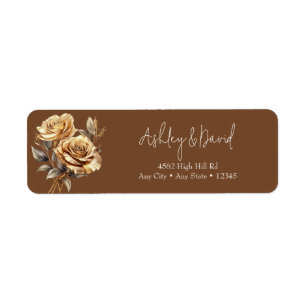 Elegante Chic-Rose Romantische Rücksendeadresse