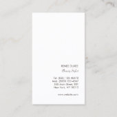 Elegante Chic Rose Visitenkarte (Rückseite)