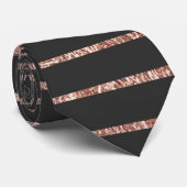 Elegante Chic-Rosen-Goldstreifen und -SCHWARZES Krawatte (Gerollt)