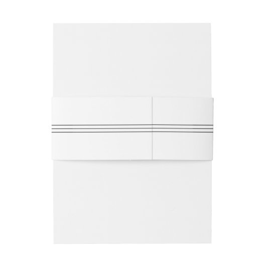 Elegante Chic Schwarz-weiß Monogram Bly Bands Einladungsbanderole (Rückseitenbeispiel)