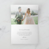 Elegante Chic Script Foto Collage Wedding Karte (Innenseite)