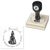Elegante Chic Script Hochzeiten Name Rücksendeadre Gummistempel (Stempel)