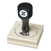 Elegante Chic Script Hochzeiten Name Rücksendeadre Gummistempel (Stempel)