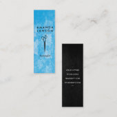 Elegante Chic Shears Comb Grungy Texture Mini Visitenkarte (Vorne/Hinten)