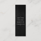 Elegante Chic Shears Comb Grungy Texture Mini Visitenkarte (Rückseite)