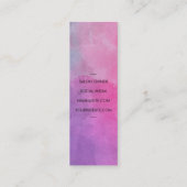 Elegante Chic Shears Comb Wasserfarbe Mini Visitenkarte (Rückseite)