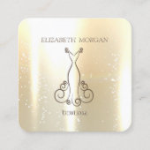 Elegante Chic Shinny, Imitate Gold, Glitterie, Kle Quadratische Visitenkarte (Vorderseite)