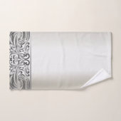 Elegante Chic Silver Wirbel Badhandtuch Set (Handtuch)