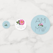 Elegante Chic Simple Floral Blue Wedding Konfetti (Vorderseiten)