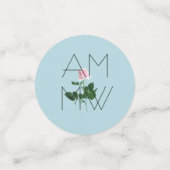 Elegante Chic Simple Floral Blue Wedding Konfetti (Klein Vorderseite)