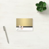 Elegante Chic Stilmädchen ,Imitate Gold,Rose Post-it Klebezettel (Büro)