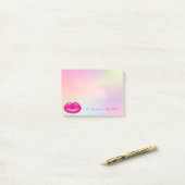 Elegante Chic Stilvoll Girly Ombre Lips Post-it Klebezettel (Auf Schreibtisch)