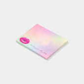 Elegante Chic Stilvoll Girly Ombre Lips Post-it Klebezettel (angewinkelt)