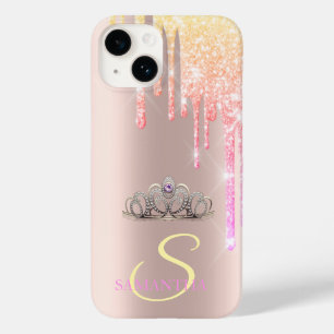 Elegante Chic Tiara Coole Glittertropfen Case-Mate iPhone 14 Hülle