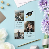 Elegante Chic Typografy Graduation Party Acryleinladungen (In Situ (Hochzeit))