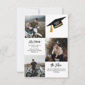 Elegante Chic Typografy Graduation Party Einladung (Rückseite)