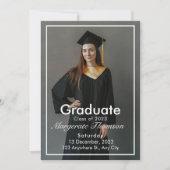 Elegante Chic Typografy Graduation Party Einladung (Vorderseite)