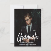 Elegante Chic Typografy Graduation Party Einladung (Vorderseite)