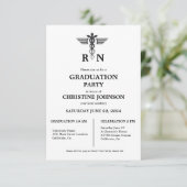 Elegante Chic Typografy Nurse Graduation Party Einladung (Stehend Vorderseite)