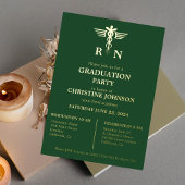 Elegante Chic Typografy Nurse Graduation Party Folieneinladung