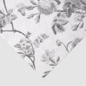 Elegante Chic Vintag Gray Rose Floral Seidenpapier (Ausschnitt)