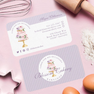 Elegante Chic Violet Frische Pasta machen Visitenkarte