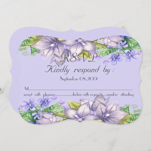 Elegante Chic Watercolor Blume UAWG Einladung (Vorne/Hinten)