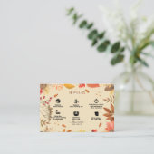 Elegante Chic Watercolor Herbstliche Blume Visitenkarte (Stehend Vorderseite)