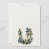 Elegante Chic Watercolor Wald Verlobung Einladung (Rückseite)