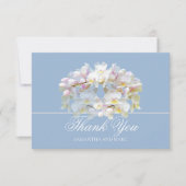 Elegante Chic Weiße Orchidee Hochzeitsdusche Danke (Vorderseite)