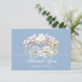 Elegante Chic Weiße Orchidee Hochzeitsdusche Danke (Stehend Vorderseite)