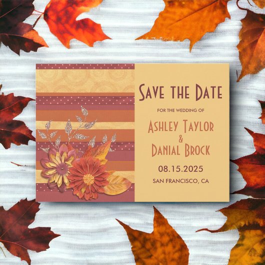 Elegante Chic Whimsical Calligraphy Floral Wedding Save The Date