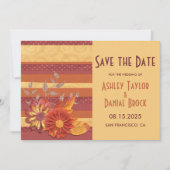 Elegante Chic Whimsical Calligraphy Floral Wedding Save The Date (Vorderseite)