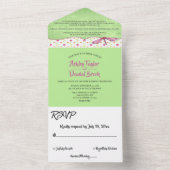 Elegante Chic Whimsical Country Boho Blumenhochzei All In One Einladung (Innen Boden)