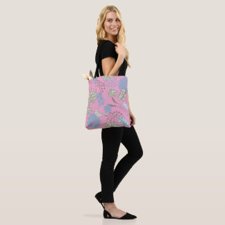 Elegante Chic Wildflower Rosa Tasche