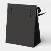 Elegante Chick Floral Black and White Fotografy Geschenkschachtel (Rückseite)