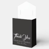 Elegante Chick Floral Black and White Fotografy Geschenkschachtel (Geöffnet)