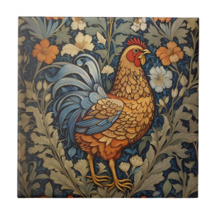 Elegante Chicken William Morris Inspiriert Fliese