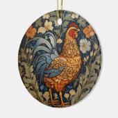 Elegante Chicken William Morris Inspiriert Keramik Ornament (Links)
