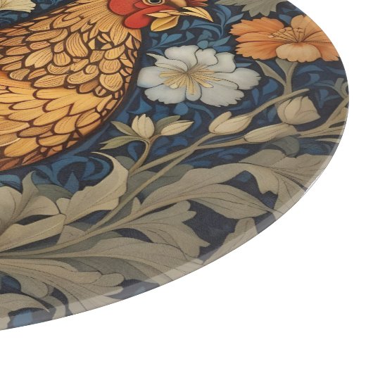 Elegante Chicken William Morris Inspiriert Schneidebrett (Ecke)