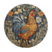 Elegante Chicken William Morris Inspiriert Schneidebrett (Vorderseite)
