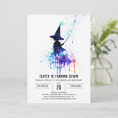 Elegante Children Wizard Geburtstag Einladung (Stehend Vorderseite)