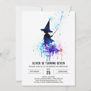 Elegante Children Wizard Geburtstag Einladung
