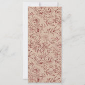 Elegante Chinesische Hochzeitstischkarte (Rückseite)