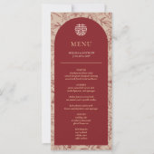 Elegante Chinesische Hochzeitstischkarte (Vorderseite)